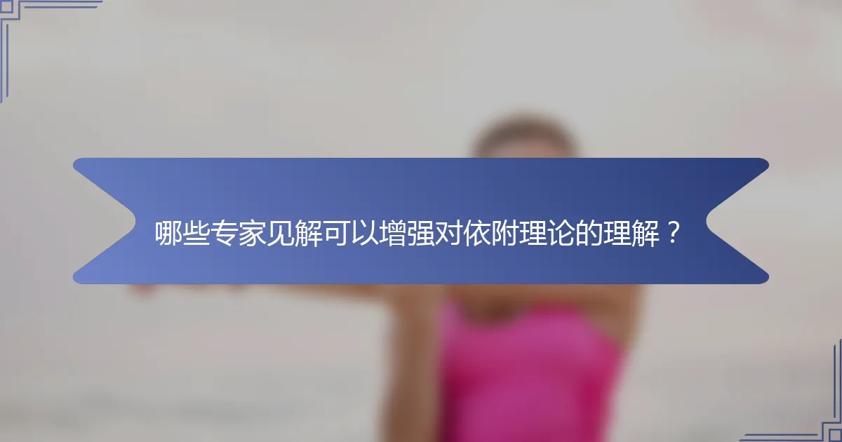 哪些专家见解可以增强对依附理论的理解？