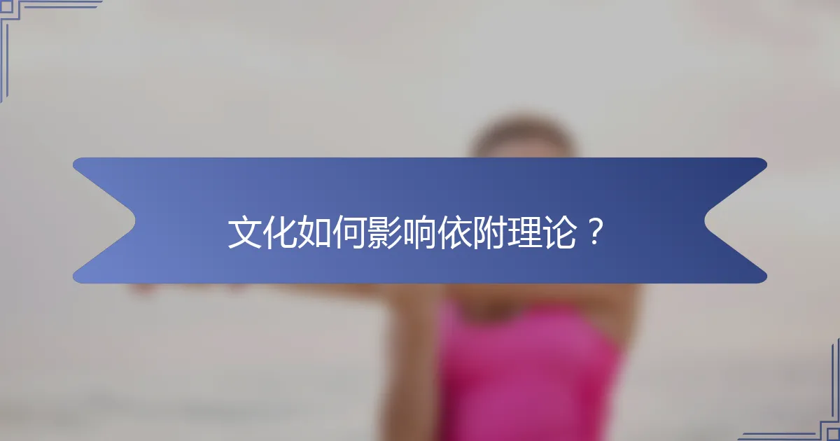 文化如何影响依附理论？